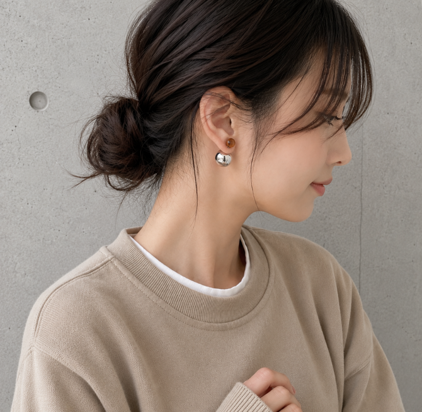 天然石ピアス シルバー925 金属アレルギー対応 赤メノウ タイガーアイ【SECRET GLOW】